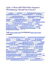 Agile vs Waterfall Which Development Methodology Should You Choose?