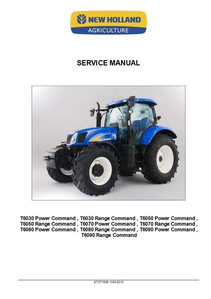 New Holland T6050 Power Command Tractor Service Repair Manual Instant Download