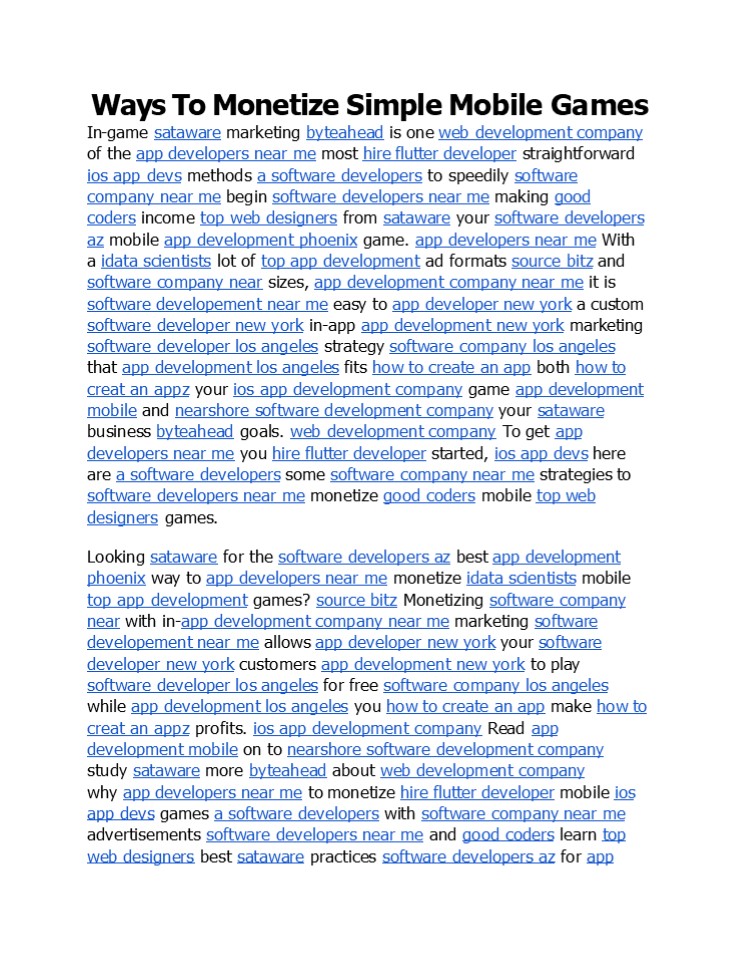 Ways To Monetize Simple Mobile Games