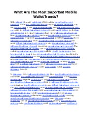 What Are The Most Important Mobile Wallet Trends?