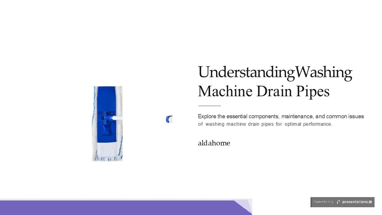 Understanding Washing Machine Drain Pipes