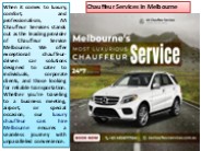 Premium Chauffeur Service Melbourne – AA Chauffeur Services