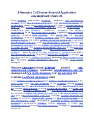 8 Reasons To Choose Android Application Development Over iOS