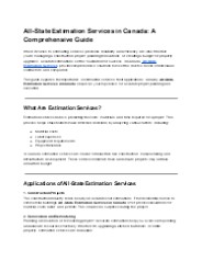 Construction Estimation Services Canada