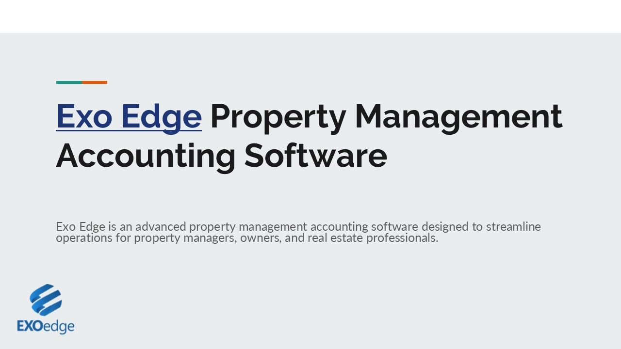 Exo Edge Property Management Accounting Software