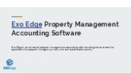 Exo Edge Property Management Accounting Software