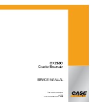 CASE CX250C Crawler Excavator Service Repair Manual Instant Download