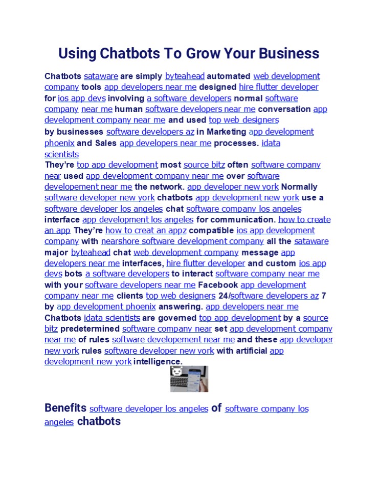 Using Chatbots To Grow Your Business