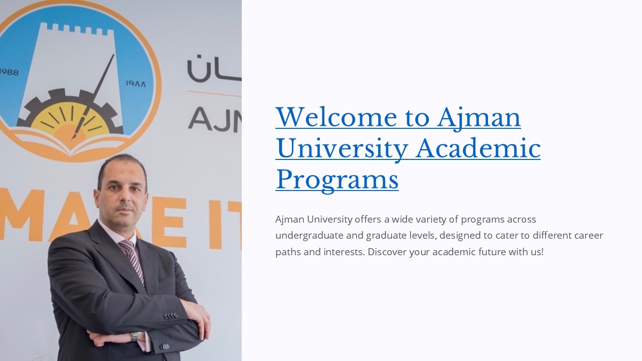 Welcome to Ajman University Academic Programs