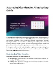 Automating Odoo Migration-A Step-by-Step Guide