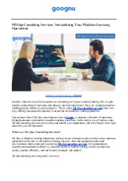 MLOps Consulting Services | Goognu
