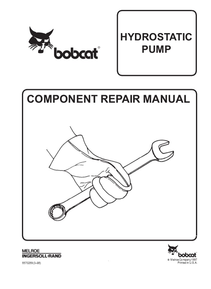Bobcat Hydrostatic Pump Component Service Repair Manual Instant Download