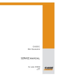 CASE CX33C Mini Excavator Service Repair Manual Instant Download