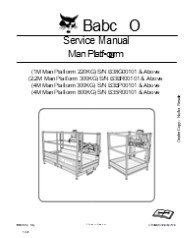 Bobcat 4M Man Platform 800KG Service Repair Manual Instant Download #2 SN B35R00101 And Above