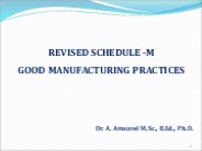 GMP-Revised Schedule M- Indian regulation