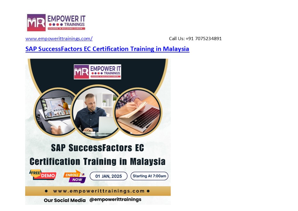 SAP SuccessFactors EC Certification Training in Malaysia