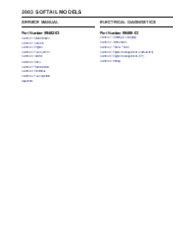 2003 Harley Davidson Softail Service Repair Manual Instant Download