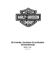 2013 Harley Davidson Dyna Service Repair Manual Instant Download