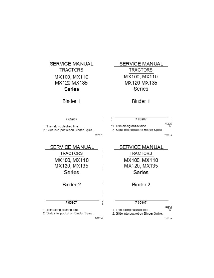 CASE IH MX110 Tractor Service Repair Manual Instant Download