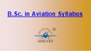 Overview of B.Sc. in Aviation Subjects