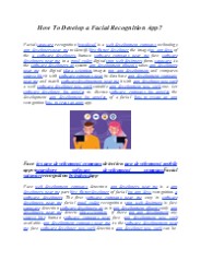 How To Develop a Facial Recognition App?