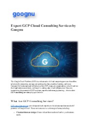 Top GCP Cloud Consulting Services - Goognu
