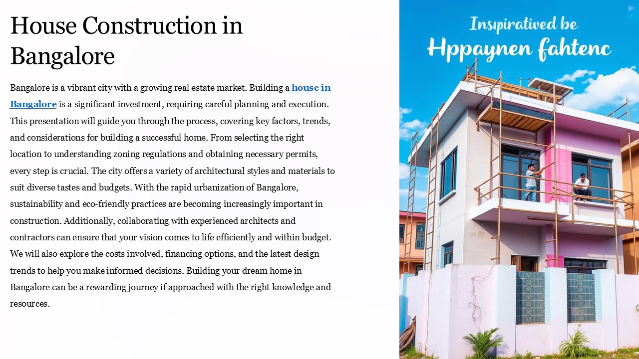 House Construction in Bangalore - Dream Value Realtors