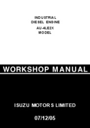 Isuzu AU-4LE2X Diesel Engine Service Repair Manual Instant Download