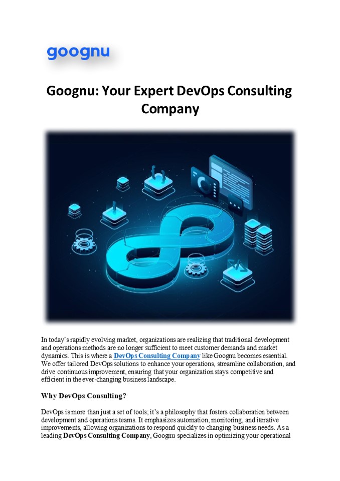Goognu: Your Expert DevOps Consulting Company