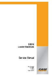 CASE 580N Loader Backhoe Service Repair Manual Instant Download