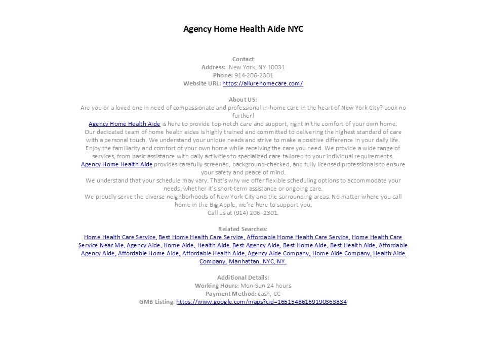 Agency Home Health Aide NYC (1)