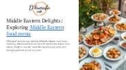 Middle Eastern Food Menu