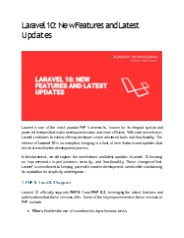 Laravel 10: New Features and Latest Updates