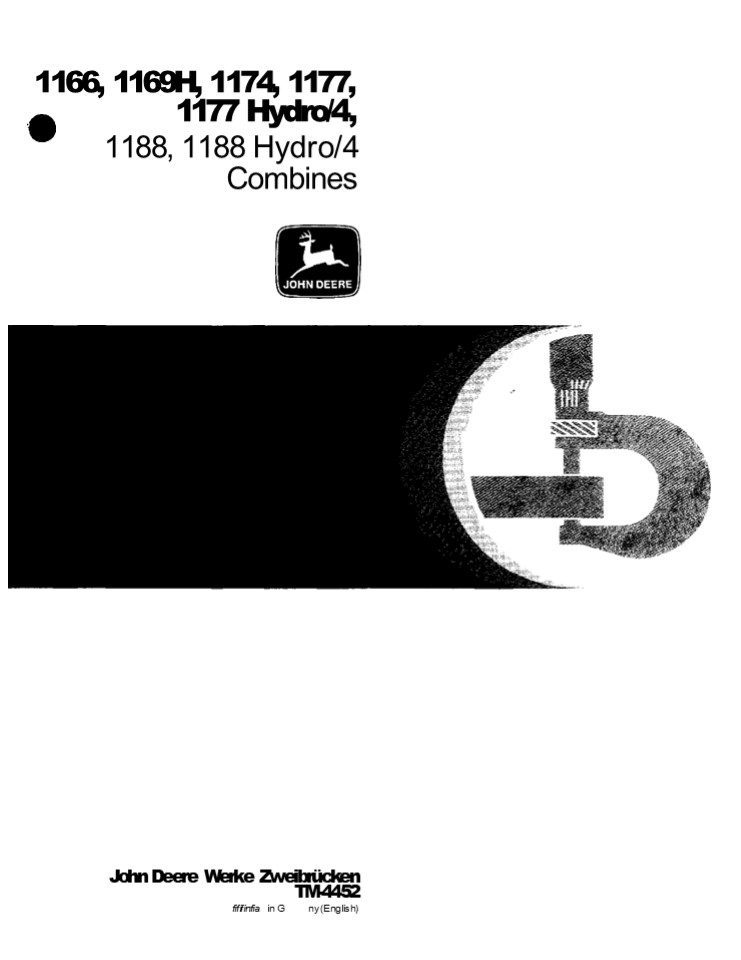 John Deere 1174 Combines Service Repair Manual Instant Download