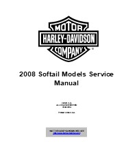 2008 Harley Davidson Softail Service Repair Manual Instant Download