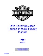 2010 Harley Davidson Touring Service Repair Manual Instant Download