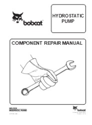Bobcat Hydrostatic Pump Component Service Repair Manual Instant Download
