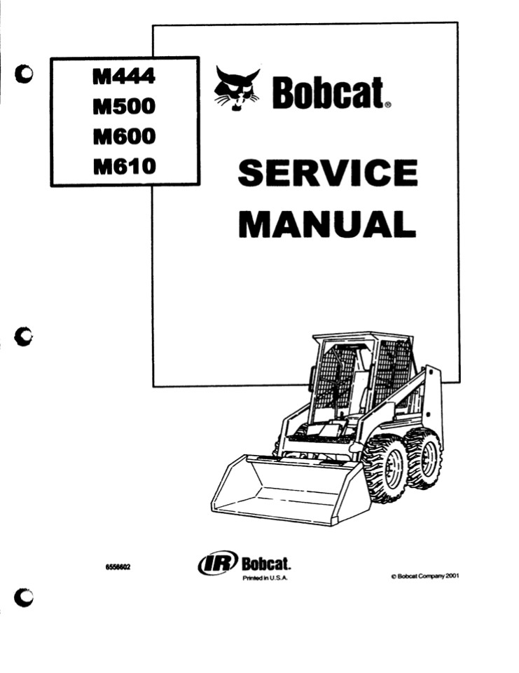 Bobcat M500 Skid Steer Loader Service Repair Manual Instant Download