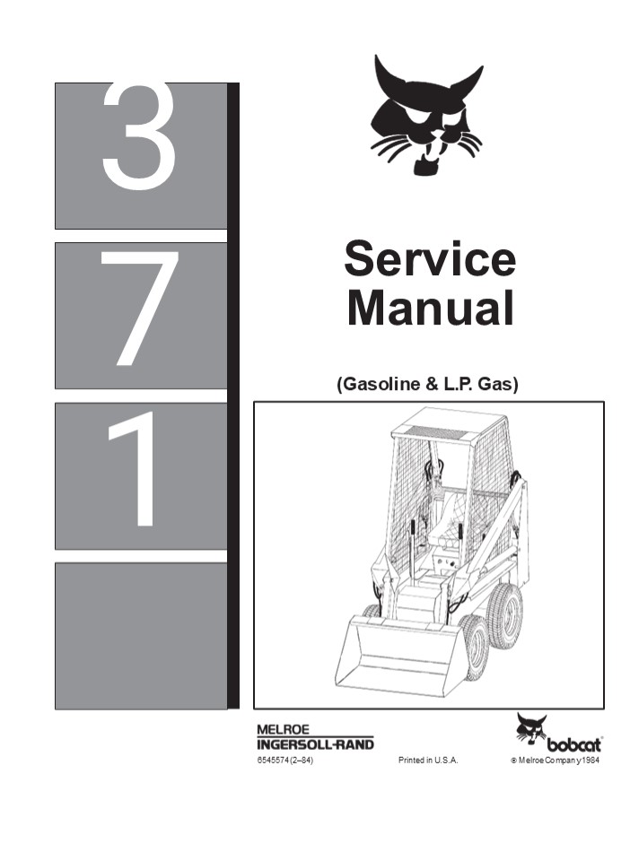 BOBCAT 371 SKID STEER LOADER Service Repair Manual Instant Download