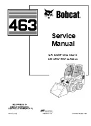 BOBCAT 463 SKID STEER LOADER Service Repair Manual Instant Download (SN 520011001 & Above)