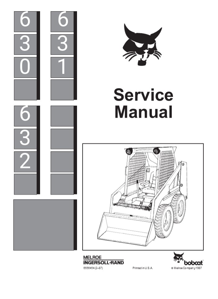 Bobcat 631 Skid Steer Loader Service Repair Manual Instant Download