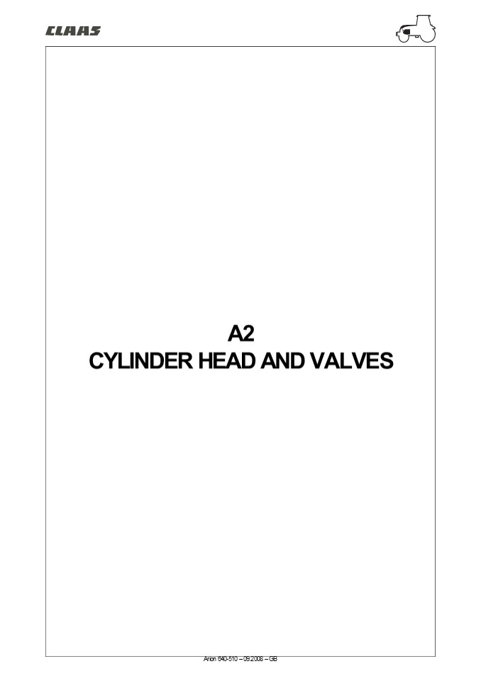 CLAAS ARION 540-510 (Type A18) Tractor Service Repair Manual Instant Download