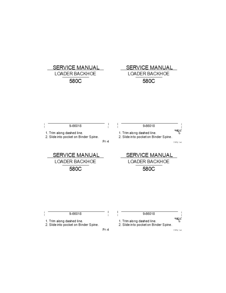 CASE 580C Loader Backhoe Service Repair Manual Instant Download