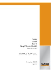 CASE 586H Tier 4 Rough Terrain Forklift Service Repair Manual Instant Download (from PIN NCC570000)