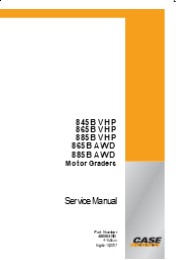 CASE 865B AWD Motor Grader Service Repair Manual Instant Download