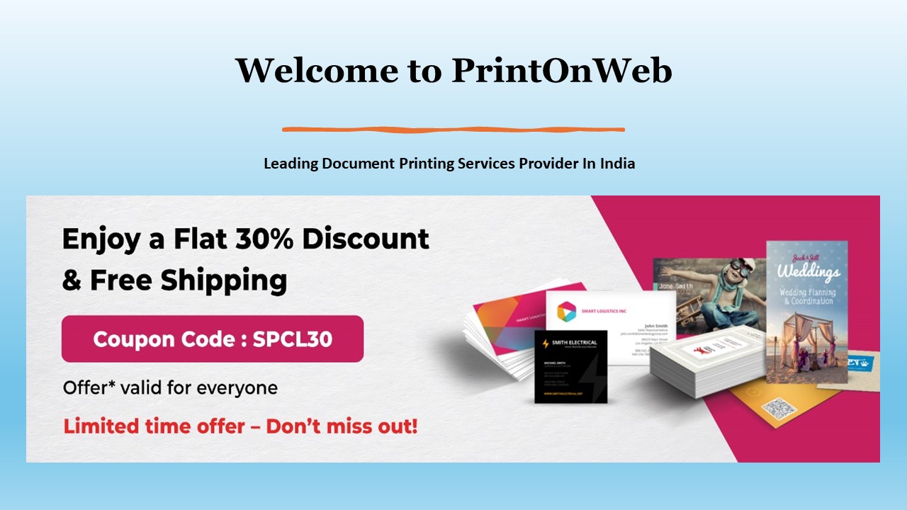 Print Documents Online with Exclusive 30% Discount Offer