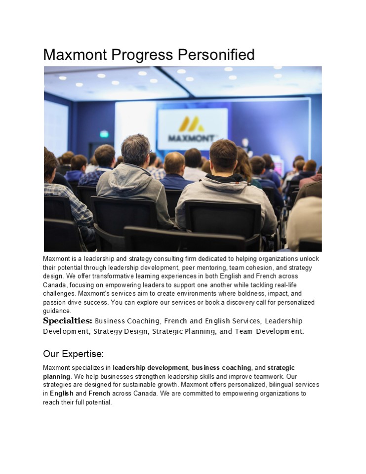 Maxmont | Business management consultant