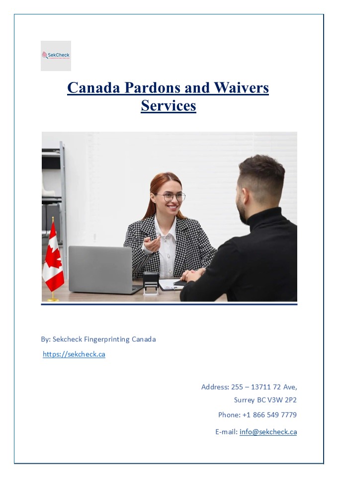 Canada Pardons and Waivers Services