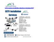 CCTV Camera Installation Experts in Kondapur HYD