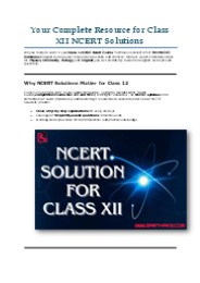 Your Complete Resource for Class 12th NCERT Solutions